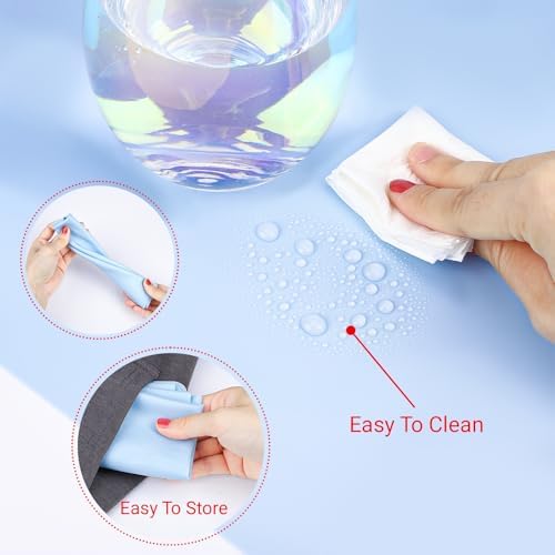 Gartful 3Pack Silicone Sheet for Crafts, Resin Jewelry Casting Molds Mat, Food Grade Silicone Placemat, Multipurpose Table Protector, Nonstick Nonskid Heat-Resistant, Blue (15.7x11.8inch)