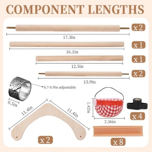 Adjustable Embroidery Table Stand with 2 Sizes Rods & Premium Accessories - Lap & Table Top Embroidery Hoop Holder,Cross Stitch Stand for Needlepoint, Sewing with Greater Stability
