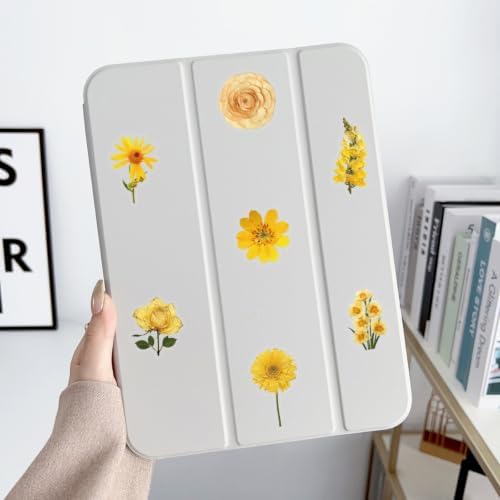Aesthetic Flowers Stickers Flora Scrapbook Stickers Yellow
