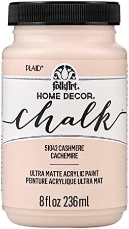 FolkArt Home Décor Chalk Paint, Cashmere 8 fl oz Acrylic Craft Paint with an Ultra Matte Finish, 51042