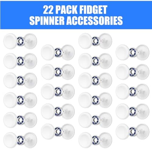 NiArt Fidget Spinner Toy DIY Bearing with Caps Set 22-Pack, MR137 0.5" Single-Sealed Chrome Steel Bearing Balls Replacement High Speed 13mmx7mmx4mm Epoxy Resin Casting Craft Skateboard Stress Reliever