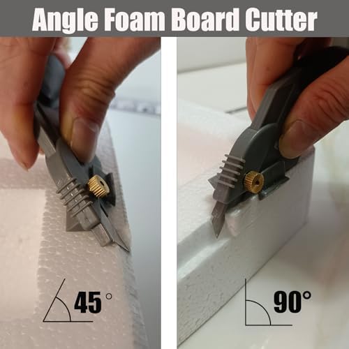 Mat Board Cutter Tool, 45° and 90° Foam Board Cutter, Angle Bevel Mat Cutter for Pictures Frame, Arts Craft Framing Device