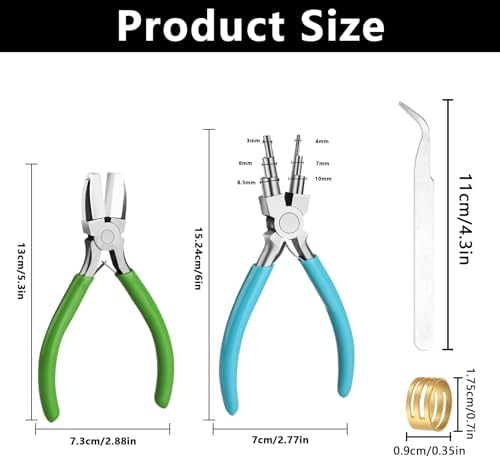 2 Pieces 6 in 1 Jewelry Pliers Jewelry Making Tool, Looper Pliers