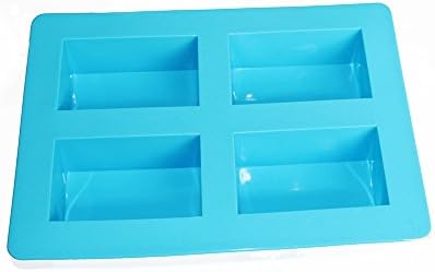 X-Haibei Plain Basic Rectangle Thick Bar Soap Mold Half-Handsize Silicone Mould for Bath Supply 3oz per Cell