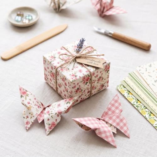 60 Sheets Scrapbook Paper, 5.5x8.3in Double Sided Floral Decoupage Paper for DIY Scrapbooking Supplies Junk Journaling Cards Making Collage DIY Craft Gifts