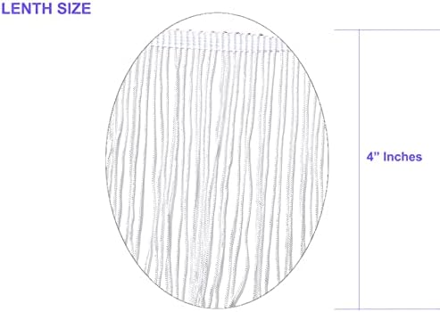 10 Yards of 4" Long Chainette Fringe Thread Yarn Tassel Trim Braid Fringe for Crafts Sewing and Decor-White