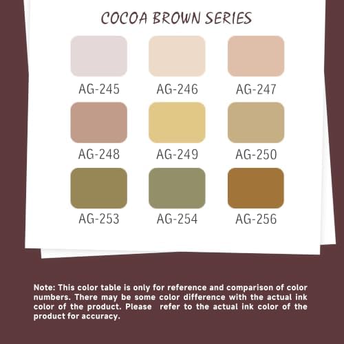 languo Acrylic Paint Markers, 9 Colors Cocoa Brown Series, Soft Brush Tip