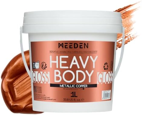MEEDEN Metallic Copper Acrylic Paint: 1L /33.8oz Copper Paint Gloss Finish