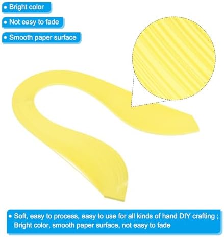 PATIKIL 240pcs Quilling Strips Paper, 3mm x 39cm Bright Yellow
