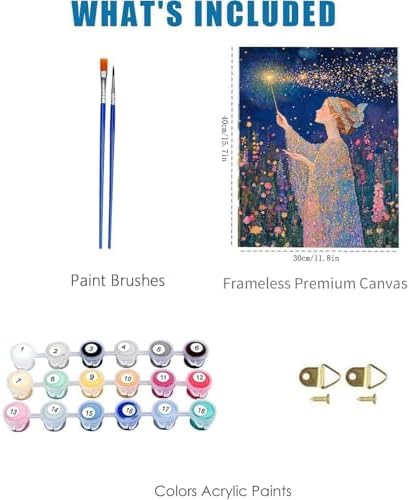 niurenmaoyi Elf Paint by Numbers Kit for Adult Beginner,16X20in