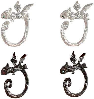 4pcs Knitting Crochet Loop Ring for Fingers Metal Open Yarn Guide Crochet Rings