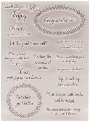 Blessing Bracelet Something Good in Every Day Family Love Friend Clear Stamps Transparent Silicone Stamp Album Cards Rubber Stamp for Card Making Decoration and DIY Scrapbooking