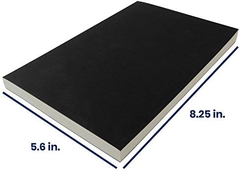 LayFlat Sketchbook - 5.5 x 8.25 Inches - Black Blank Note Book, 64 Sheets, Thick 100gsm Paper…