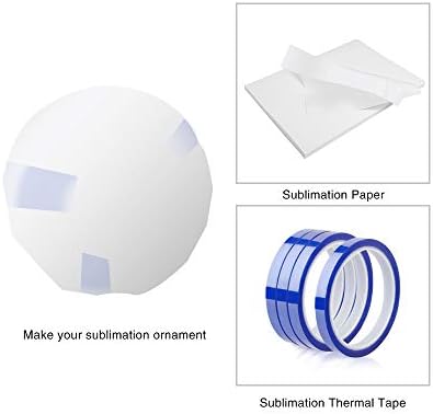 PYD Life 50 PCS Sublimation Blanks Ornaments Ceramic 2.75" Round Bulk