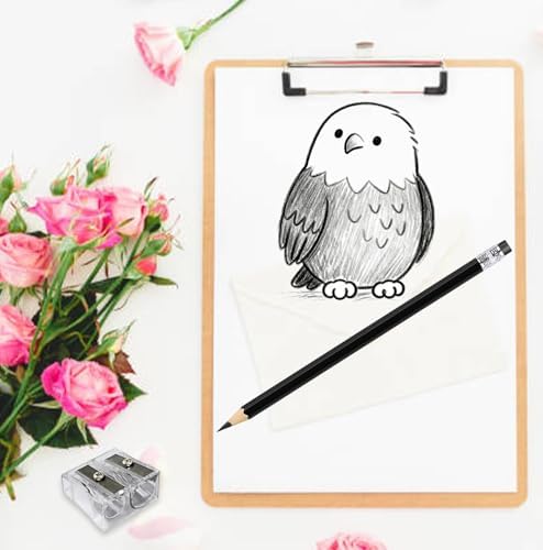 Adhere 25pcs Checking Pencils Erasable colored Pencils Pre-Sharpened #2 HB,for Checking Tests Grading,Map Coloring, editing Office Favors,including a Free sharpener. (Black)