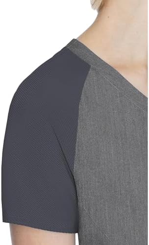 Med Couture Touch Scrub Top for Women Raglan Sleeve 6 Pockets Modern Fit