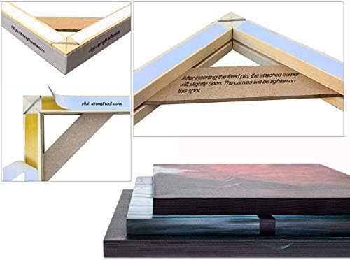 Texas Art DIY Wood Stretcher Bars for Canvas, Solid Wood Frame Kit, Easy to Assemble, Gallery Wrap for Oil Painting, Wall Posters, Customized Wooden Frame Kit for Diamond Painting, White, 28 x 44