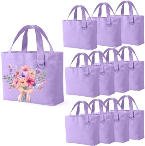 1 | 12 | 24 Pack Small Canvas Tote Bags, Mini Tote Bags Bulk for Women, DIY Blank Reusable Cute Sublimation Tote Bag