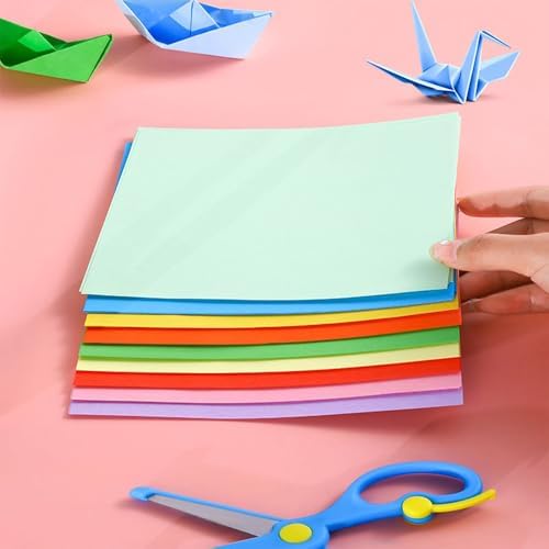 Origami , Colorful Square Origami, DIY Handmade Craft Paper, Origami Paper (100pcs)10-color (20*20cm)