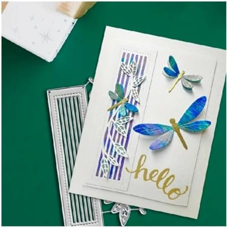 Cutting Dies Metal Stencils Scrapbooking Tools DIY Embossing Template for Paper Card Making Album Arts Crafts Supplies (Dragonfly and Branches-12.8x9.1cm)