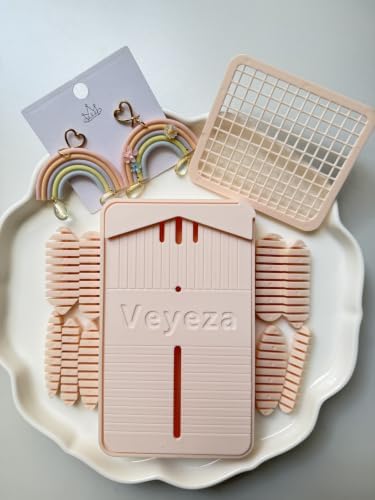 Polymer Clay Earring Drill Guide,Cornstarch Tapper Box for Polymer Clay,Detachable Curved Strip-Shaped Clay Tools,3 in 1 Clay Tools for Precise Drilling of Earring Jewelry and Necklace Pendant