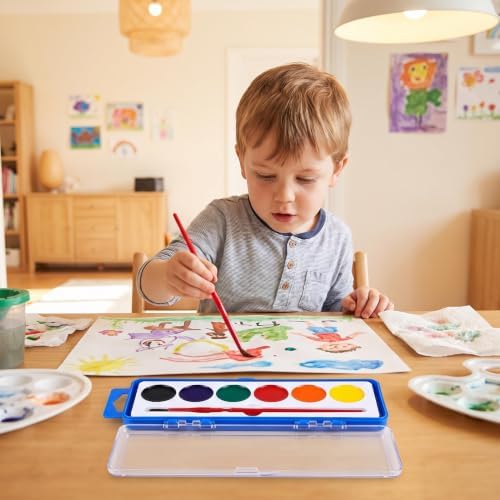 1 Pack Watercolor Paint Set Bulk,8 Colors Washable Water Color Paint | Back to School Art Supplies