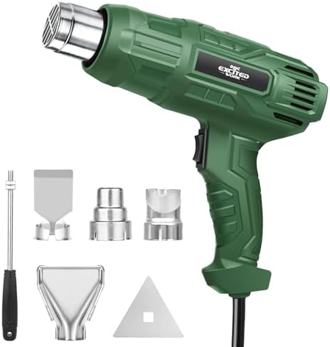1500W Dual-Temp Heat Gun Kit, Hot Air Tool with 4 Nozzles