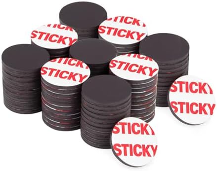 Towjug Flexible Adhesive Magnets, 120 Round Magnetic Dots, 0.8" x 0.08"