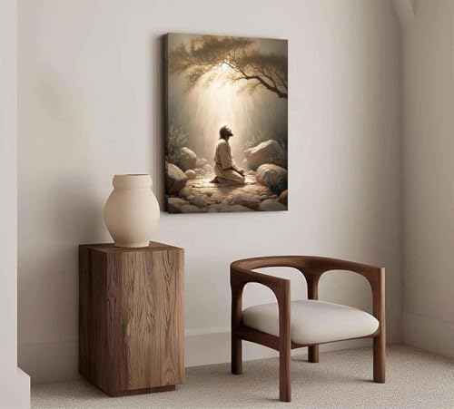 Jesus Paint by Numbers Kit for Adults Framed Canvas, Frameworkless