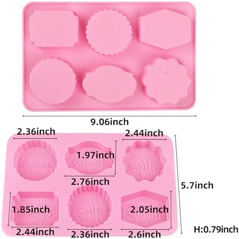 Mothers Day Chocolate Molds 2pcs Silicone Molds for Homemade Soap, Candle, Resin, Candy, Pudding