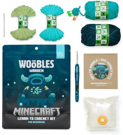 The Woobles Minecraft Crochet Kit for Beginners (Warden)