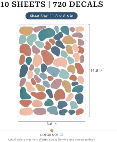 720 Pcs Boho Terrazzo Stickers