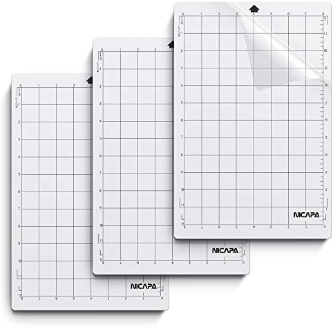 Standard Grip Cutting Mat for Silhouette Portrait(8x12 inch 3 Mats) Standard Adhesive Sticky Quilting Cut Mats Replacement Accessories for Silhouette Portrait