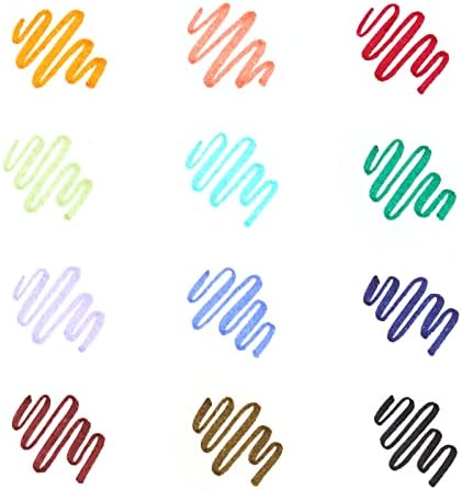 WRITECH Arts Sign Brush Pen Brush Tip Marker Felt Tip Water Based Ink Color Pens 12 Assorted Pastel Colors Great for Lettering, Journaling, Calligraphy (Natural)