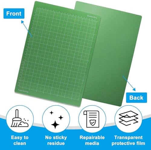 BokWin Cutting Mat, Green, 12x8.5 Inch, 3-Pack