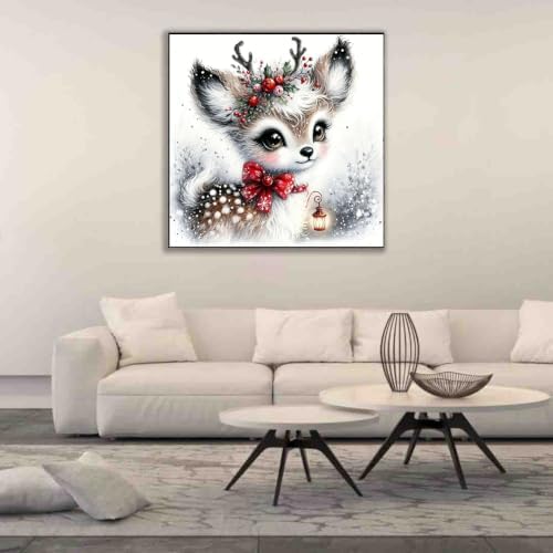 DYAIYYMQ Fawn Stamped Cross Stitch Kit for Adults 13.7x13.7 inch