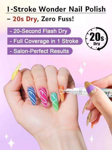 1 PCS White Nail Art Polish Pens Kalolary 0.5mm Nail Art Markers