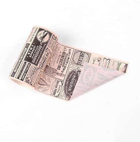 Dizdkizd Vintage Washi Tape Wide, Junk Journal Supplies, Map Newspaper Masking Tapes Stickers, Arts & Crafts Tape, Great for Vintage Journals, Gift Wrapping, 3 Inches × 4 Rolls