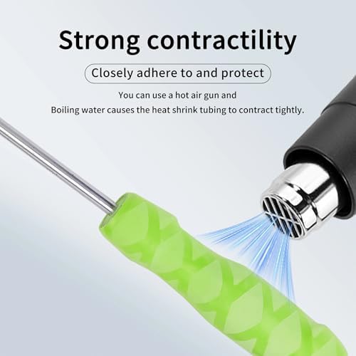 X-Tube Heat Shrink Wrap Tubing,Non-Slip Waterproof PE Material, Luminous, 40 Inch Length, 2:1 Shrink Ratio, for Fishing Bulding Handle Cork Rod Grip,Fluorescent Color (1, Diameter: 45MM; Length: 40")