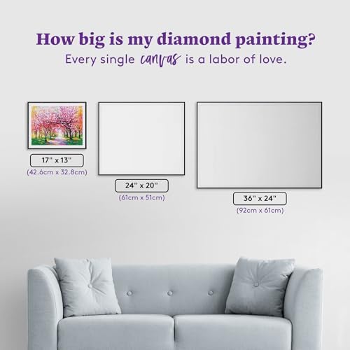 DIAMOND ART CLUB Cherry Blossom Trees Diamond Art Kits for Adults