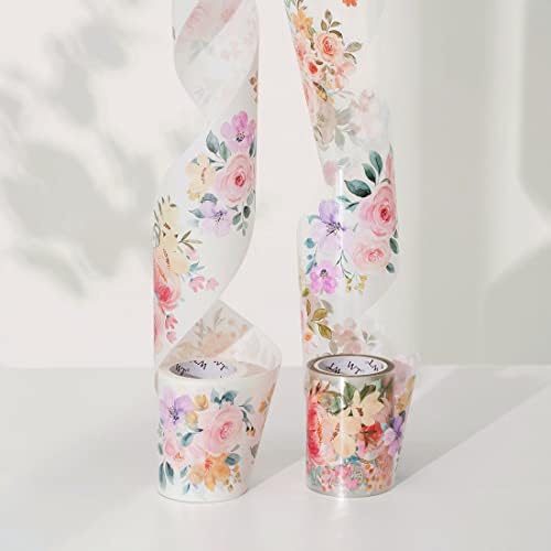 WT Flower Corridor Wide Washi Tape, Floral Designs, Not Pre-Cut
