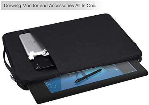 Graphics Drawing Tablet Sleeve Case for XP-Pen Artist 13.3 Pro/V2/ Artsit 14/12, Huion KAMVAS Pro 13 GT-133 Carrying Bag(Black)
