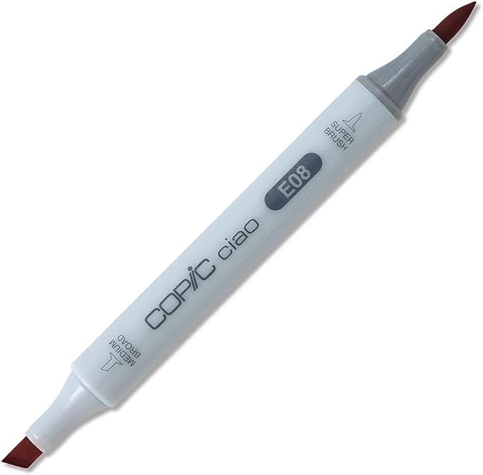 Copic Markers E08 Ciao with Replaceable Nib, Brown