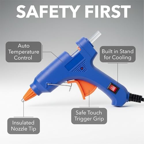 Mr. Pen- Mini Hot Glue Gun with 30 Glue Sticks Set, Blue