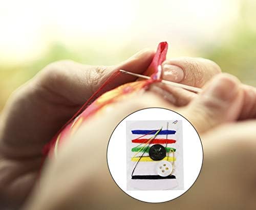 Shapenty Small Simple Handy Travel Sewing Kits Thread Repair Emergency Kit with with Needles, Threads, Button, Safety Pin for Gift Home Hotel Amenities Necessities (10)