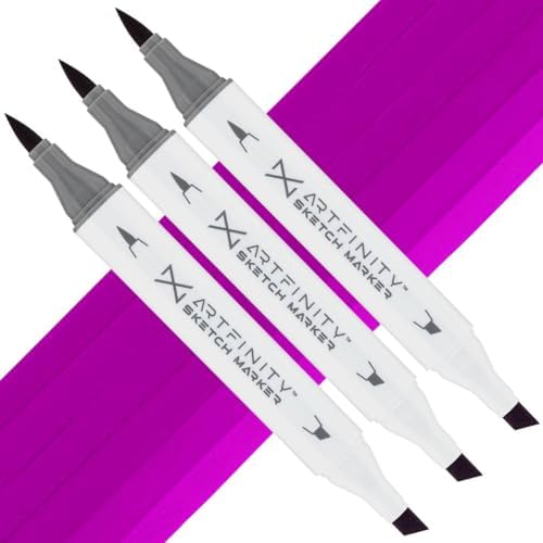 Artfinity Sketch Markers - Set of 3 - Sweet Dream V1-5, Vibrant, Professional, Dye-Based Alcohol Markers for Artists, Drawing, Travel, & More