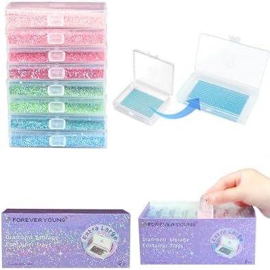forever young 8PCS Extra Large Diamond Painting Storage Containers Trays