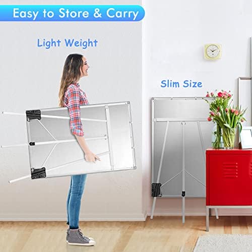 Maxtek Easel Whiteboard 40 x 28 in, Stand Tripod with Height Adjustable