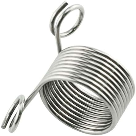 Tegg Knitting Thimble 2PCS 2 Size Stainless Steel Yarn Guide Spring Fingers Holders Rings