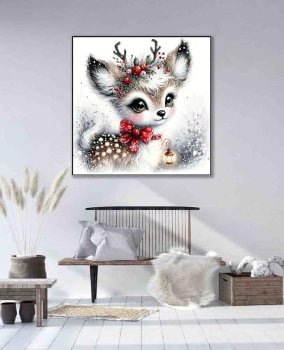 DYAIYYMQ Fawn Stamped Cross Stitch Kit for Adults 13.7x13.7 inch